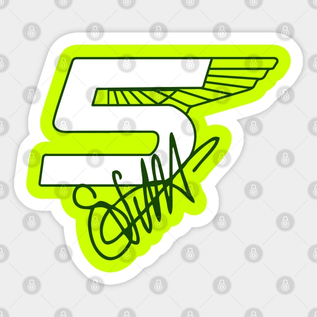 Sebastian Vettel 5 Sticker by FinnickArrow